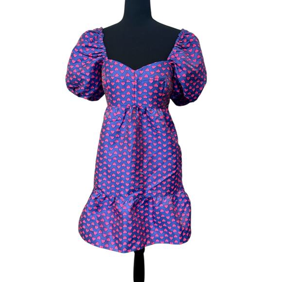 NWT! Lilly Pulitzer Nelle Heart Jacquard Mini in Borealis Blue Lovesick - Size 4 - Picture 6 of 9